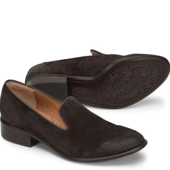 Sofft Shoes - Sofft Severn Dark Brown Suede Pointed Toe Loafers Slip On Women's Size 8